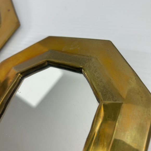 Design International Set of 2 Moroccan Mirrors Brass Copper Frames Two Sizes - Picture 5 of 7